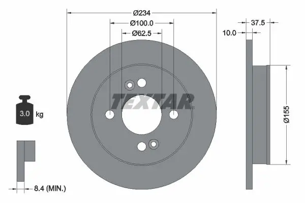 Disc frana TEXTAR PRO 92147203