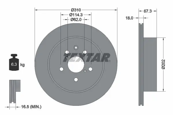 Disc frana TEXTAR PRO 92148003