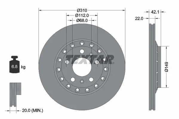 Disc frana TEXTAR PRO 92152303