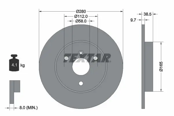 Disc frana TEXTAR PRO 92155503