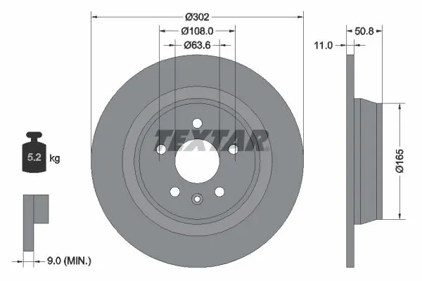 Disc frana TEXTAR PRO 92159303