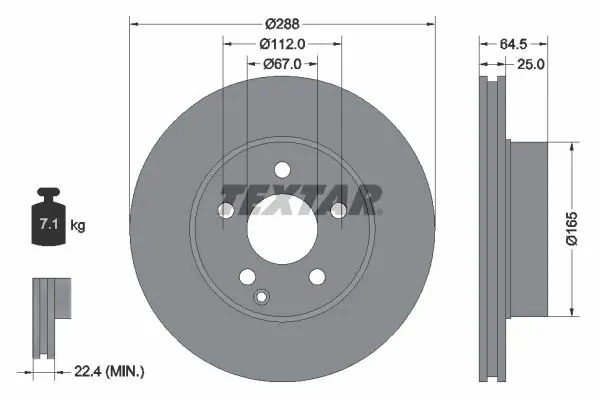 Disc frana TEXTAR PRO 92159603