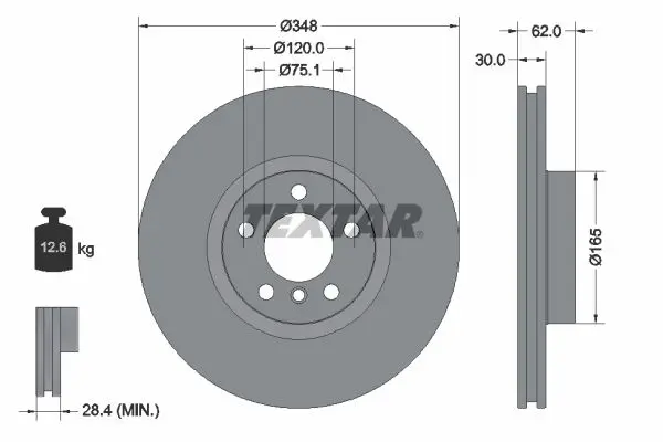 Disc frana TEXTAR PRO 92160903
