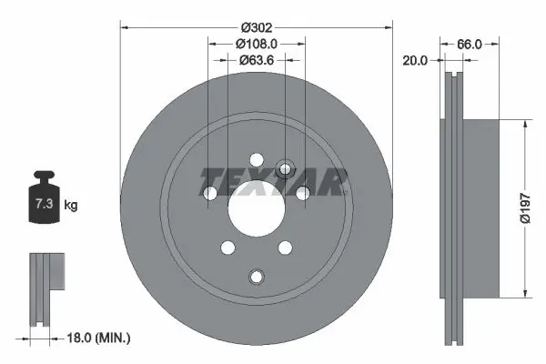 Disc frana TEXTAR PRO 92162803