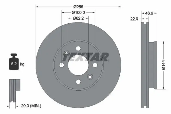 Disc frana TEXTAR PRO 92164703