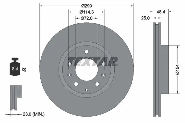 Disc frana TEXTAR PRO 92180703