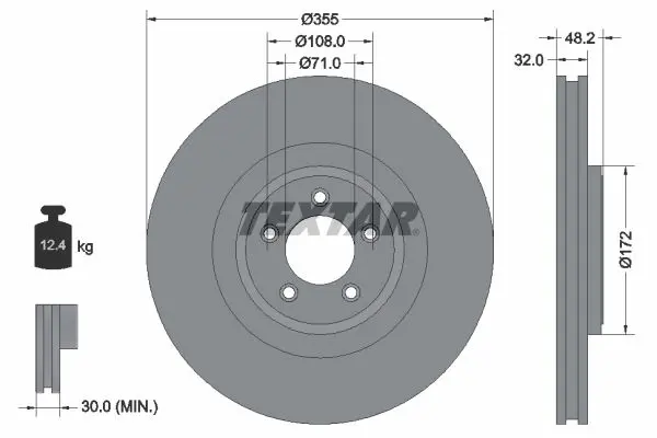 Disc frana TEXTAR PRO 92186303