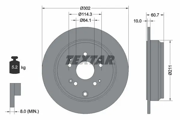 Disc frana TEXTAR PRO 92227203