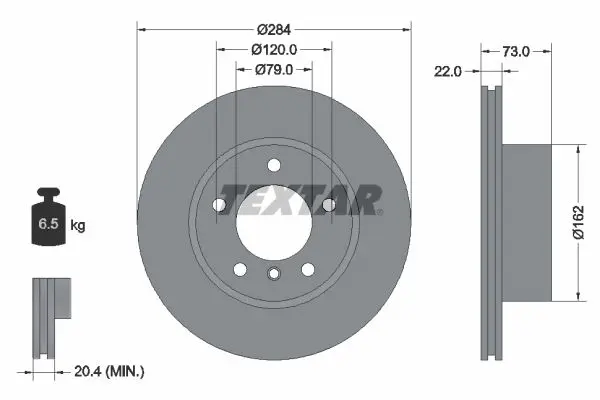 Disc frana TEXTAR PRO 92238403