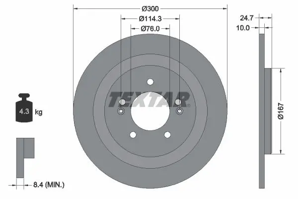 Disc frana TEXTAR PRO 92239203