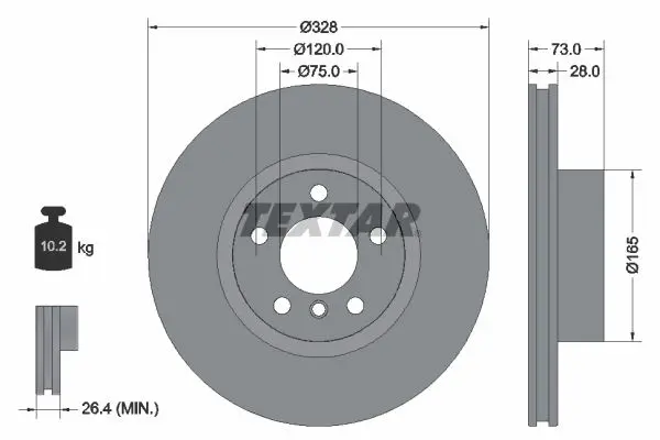 Disc frana TEXTAR PRO+ 92257105