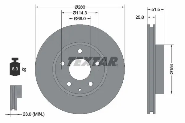Disc frana TEXTAR PRO 92267503