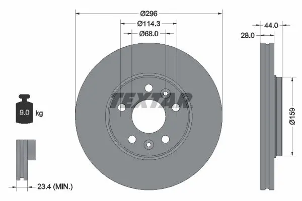 Disc frana TEXTAR PRO 92268803