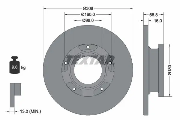 Disc frana TEXTAR PRO 92273903