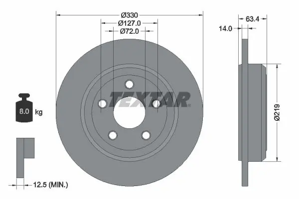 Disc frana TEXTAR PRO 92274703