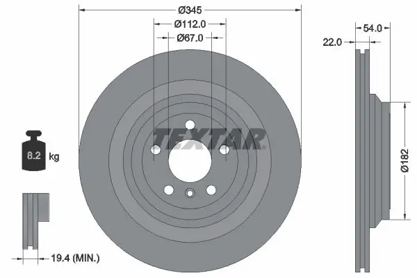 Disc frana TEXTAR PRO 92284003