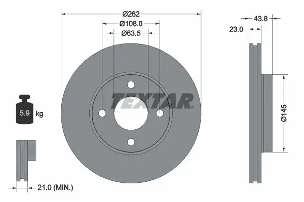Disc frana TEXTAR PRO 92292703