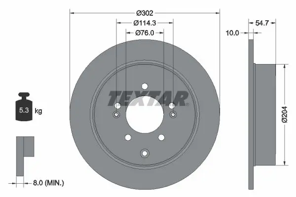 Disc frana TEXTAR PRO 92294903