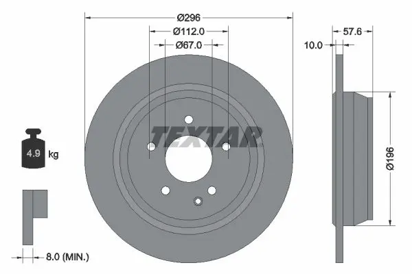 Disc frana TEXTAR PRO 93123503