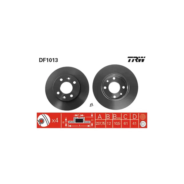 Disc frana TRW DF1013