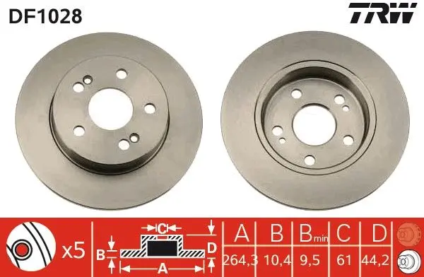 Disc frana TRW DF1028