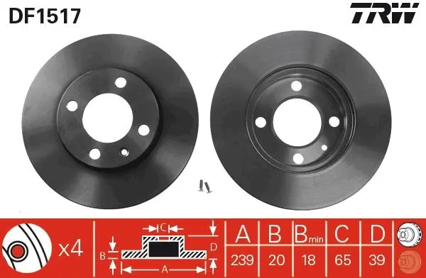 Disc frana TRW DF1517