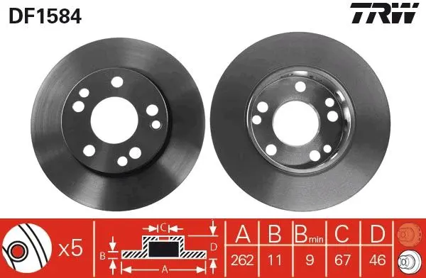 Disc frana TRW DF1584
