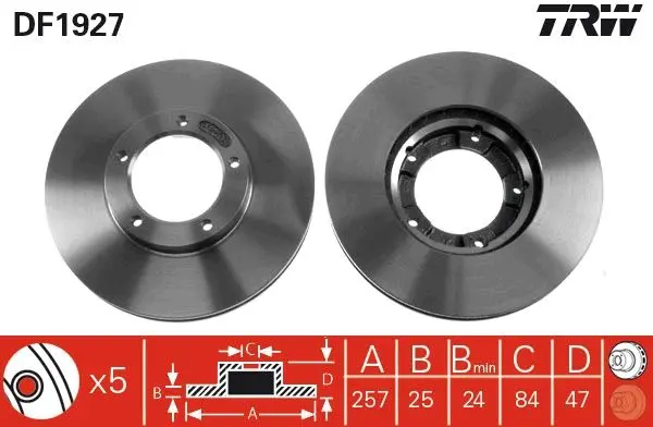 Disc frana TRW DF1927