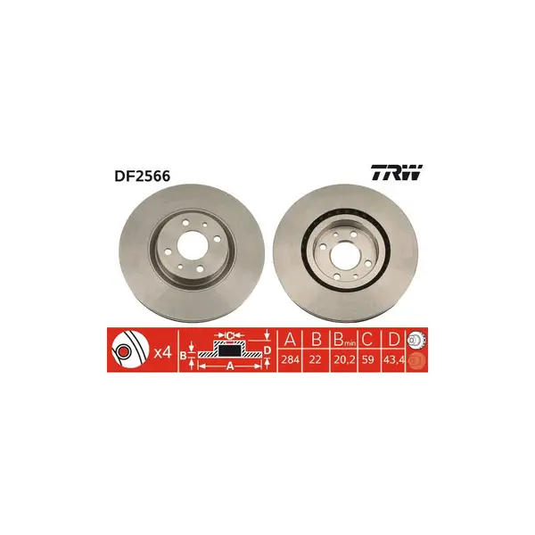 Disc frana TRW DF2566
