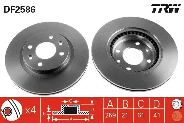 Disc frana TRW DF2586