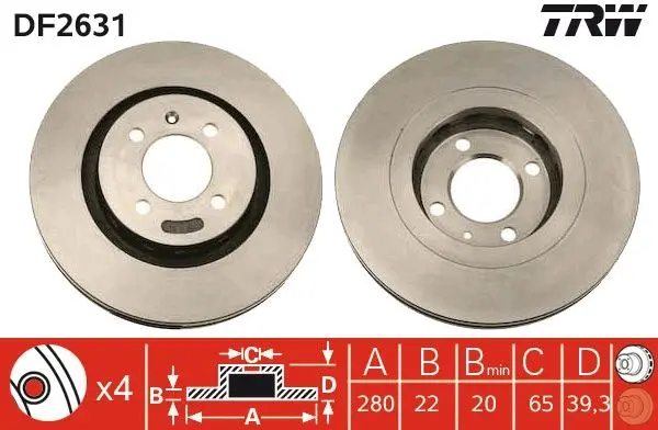 Disc frana TRW DF2631