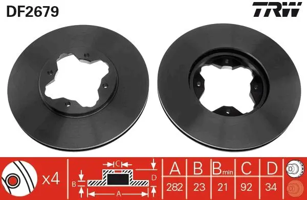 Disc frana TRW DF2679