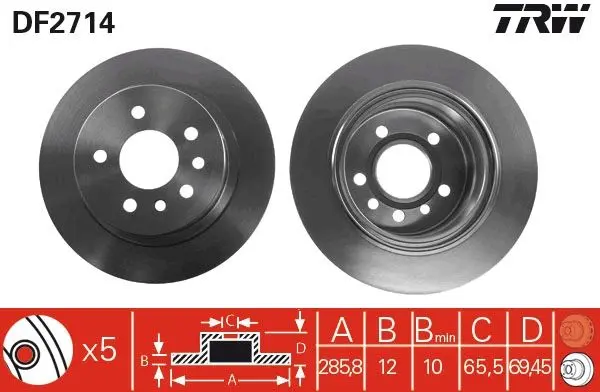 Disc frana TRW DF2714