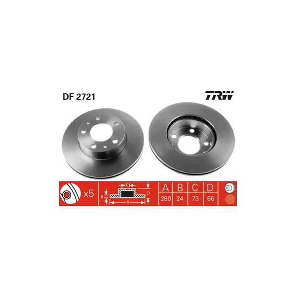 Disc frana TRW DF2721