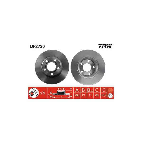 Disc frana TRW DF2730