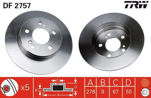 Disc frana TRW DF2757