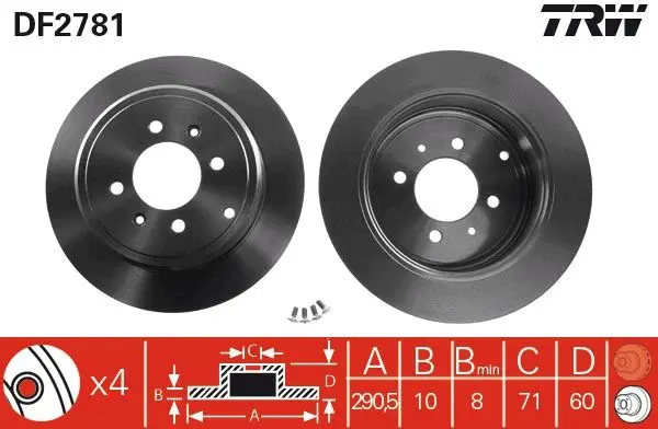 Disc frana TRW DF2781