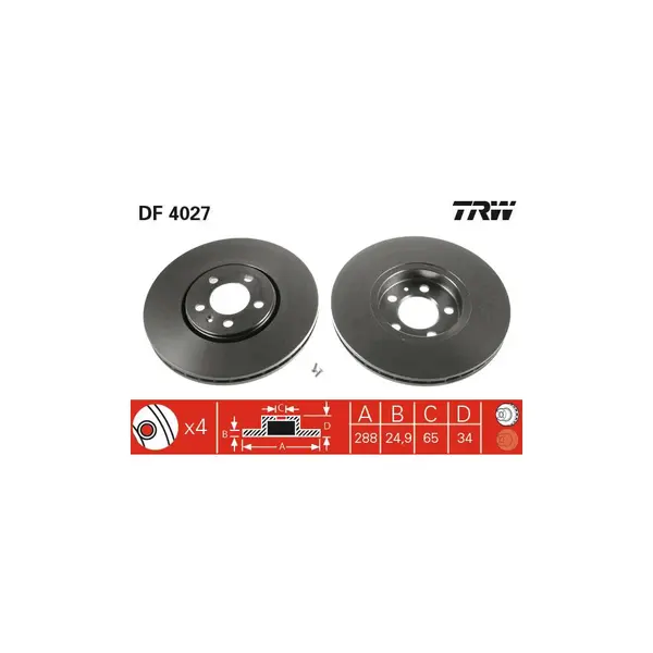 Disc frana TRW DF4027