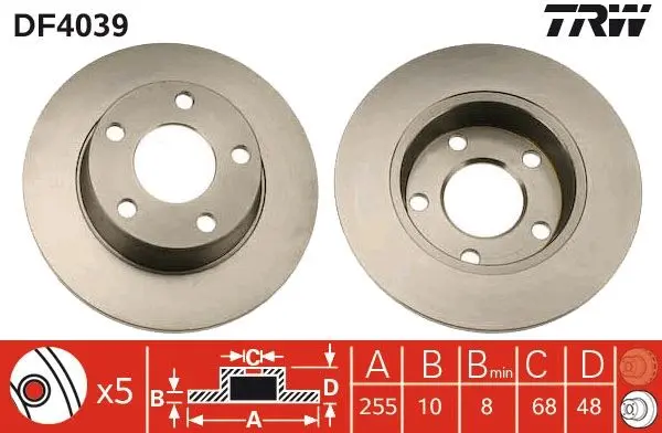 Disc frana TRW DF4039