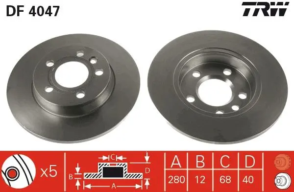 Disc frana TRW DF4047