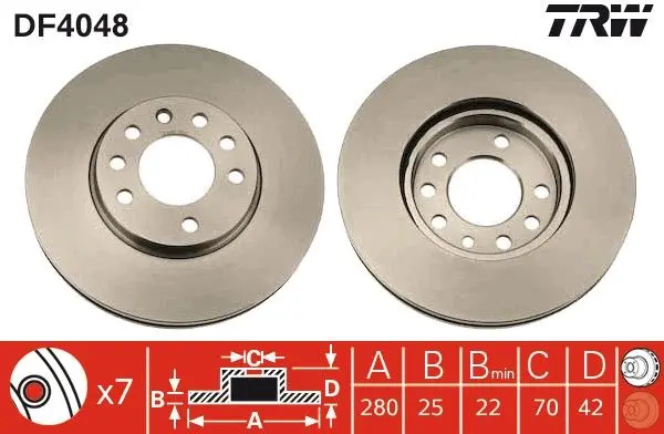Disc frana TRW DF4048