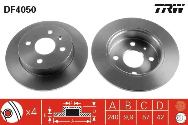Disc frana TRW DF4050