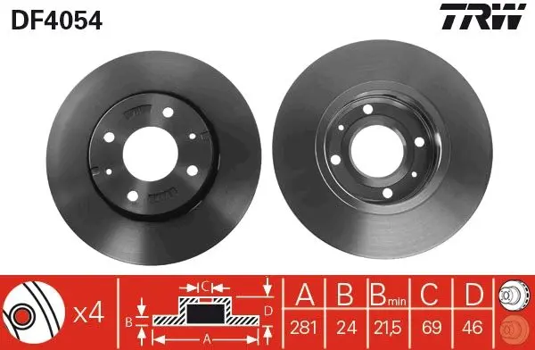 Disc frana TRW DF4054