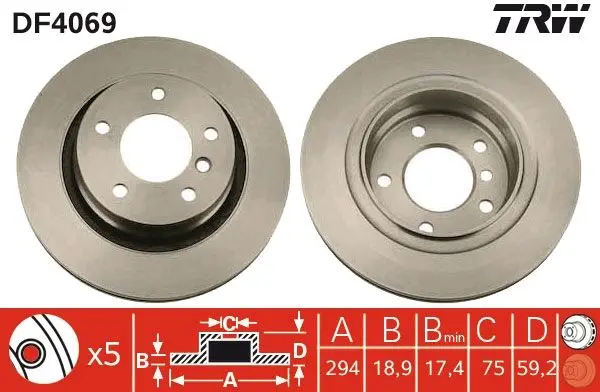 Disc frana TRW DF4069