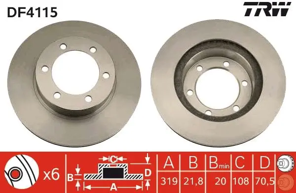 Disc frana TRW DF4115