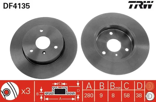 Disc frana TRW DF4135