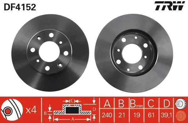 Disc frana TRW DF4152