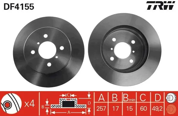 Disc frana TRW DF4155