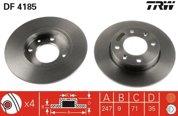 Disc frana TRW DF4185