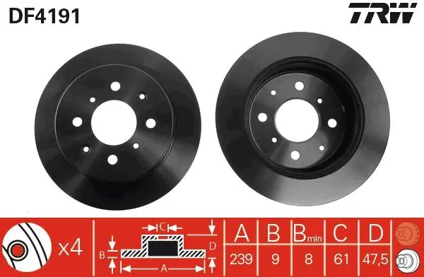 Disc frana TRW DF4191